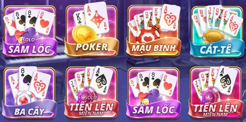 Danh mục game card trên cổng game m365
